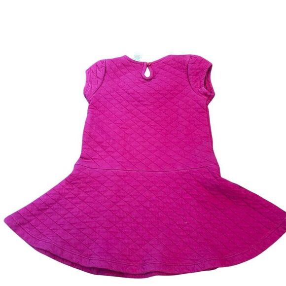 Gymboree Girls Purple Quilted Skater Dress Size 4 Short Sleeve Casual - Picture 3 of 4